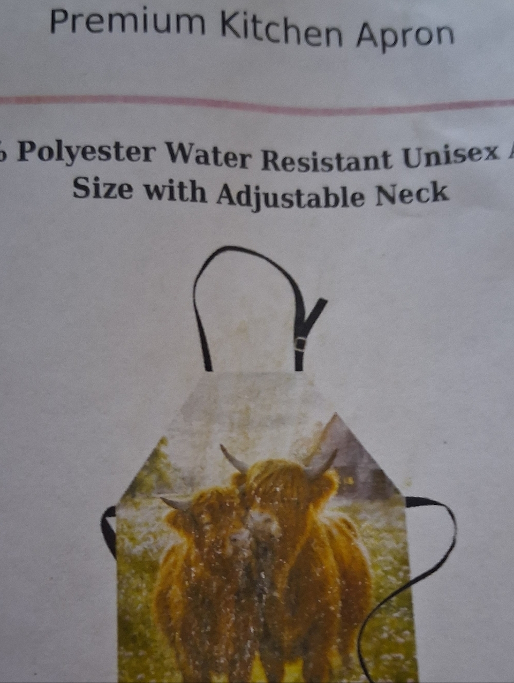 Premium Water-Resistant Kitchen Apron with Adjustable Neck - Brown Cow Print